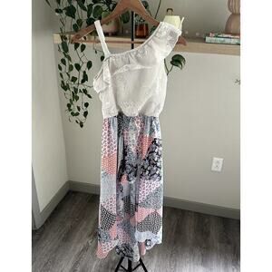 Speechless Kids Patchwork Tiered Dress Size 16 Boho Lace Ruffle Summer Spring